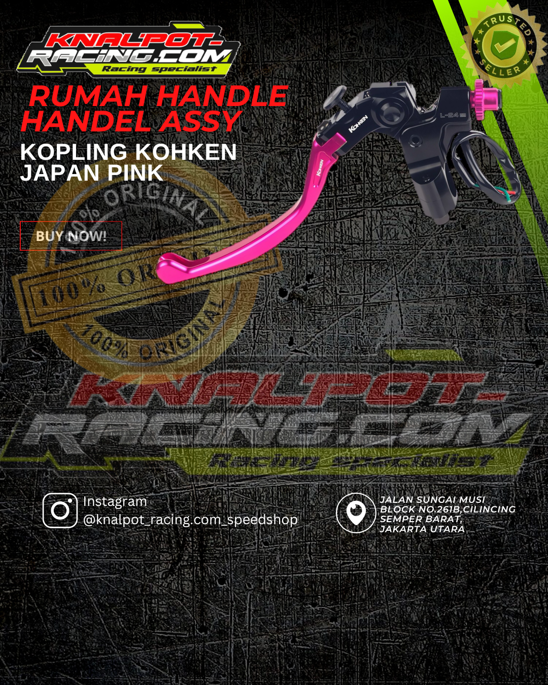 RUMAH HANDLE HANDEL ASSY KOPLING KOHKEN JAPAN PINK